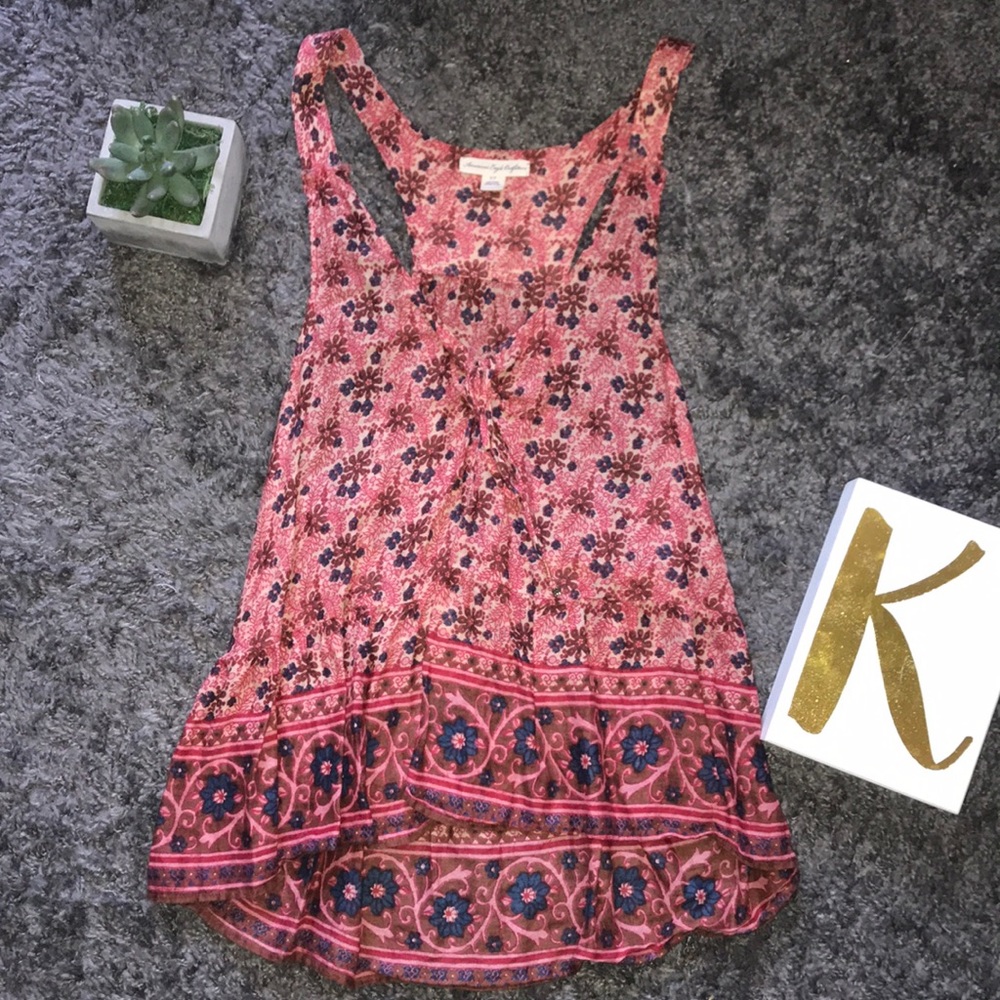 AEO floral tank top